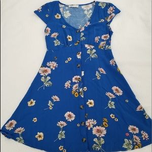 American Eagle Blue Floral Summer Dress
